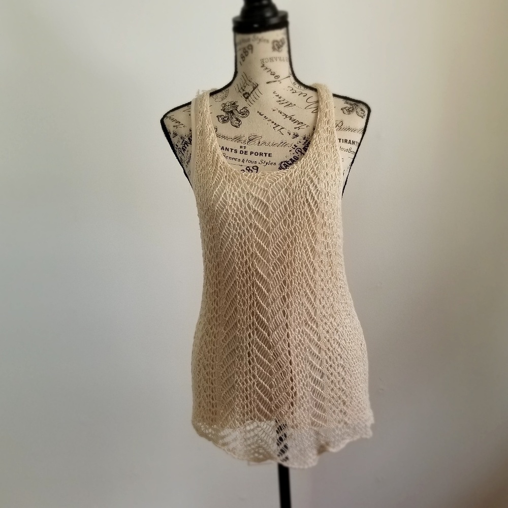 *Lucky brand* Boho Crochet tank